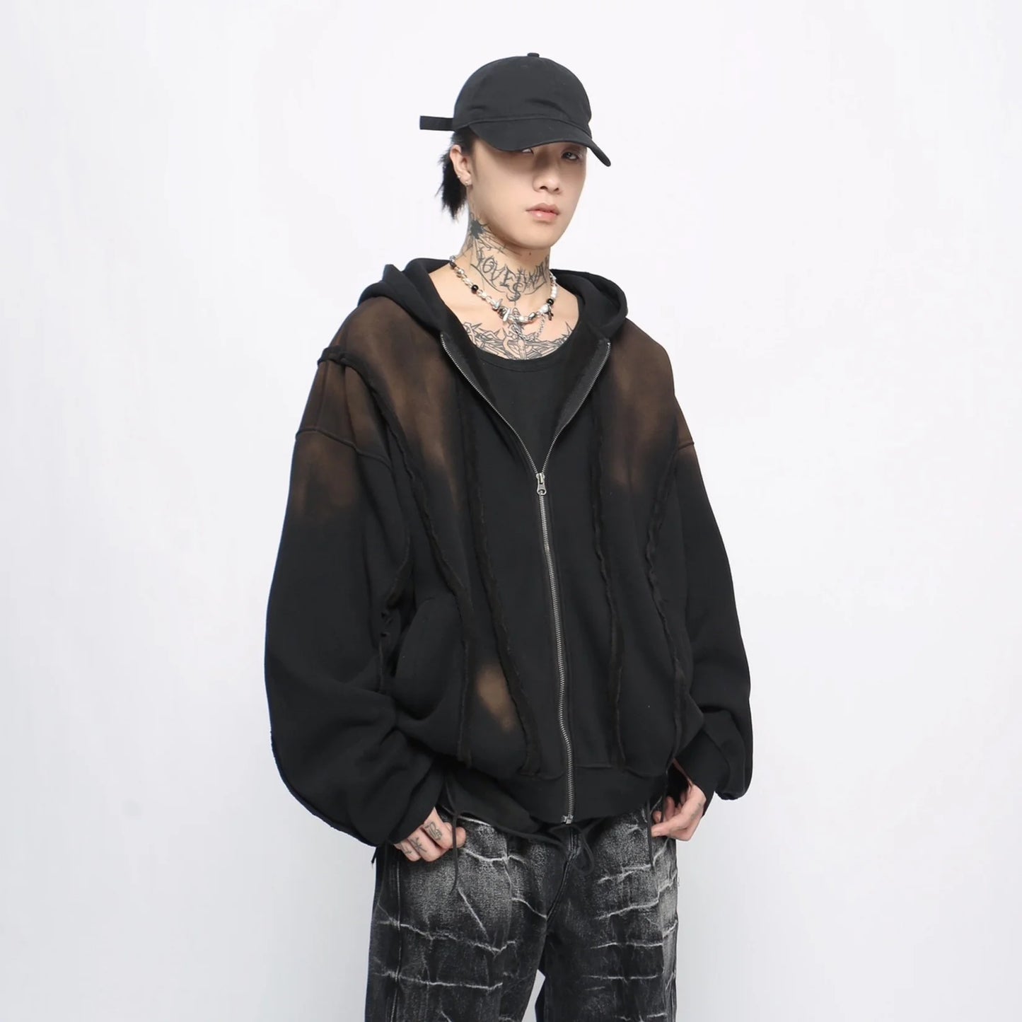 Fleece Lining Oversize Zipper Hoodie